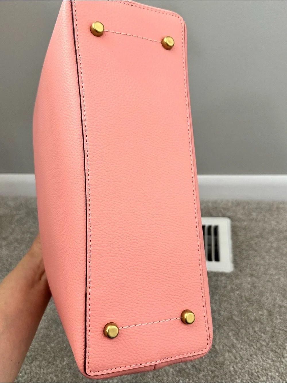 Coach Women's Willow Brass/Candy Pink Multi Colorblock Shoulder Bag (C2590)- New